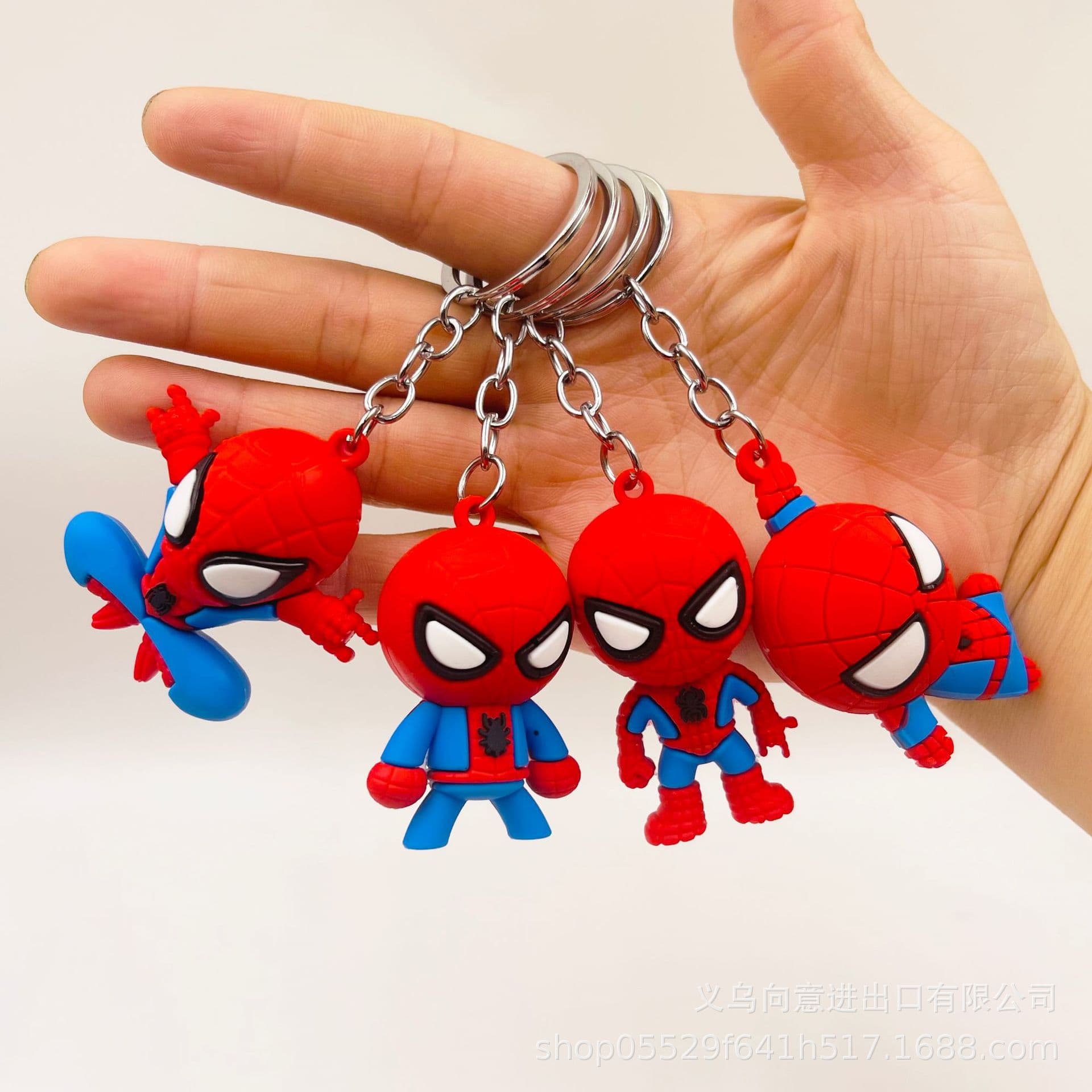 Creative Cartoon Spiderman Keychain Avengers Alliance Doll Bag Pendant Animation Gift Wholesale