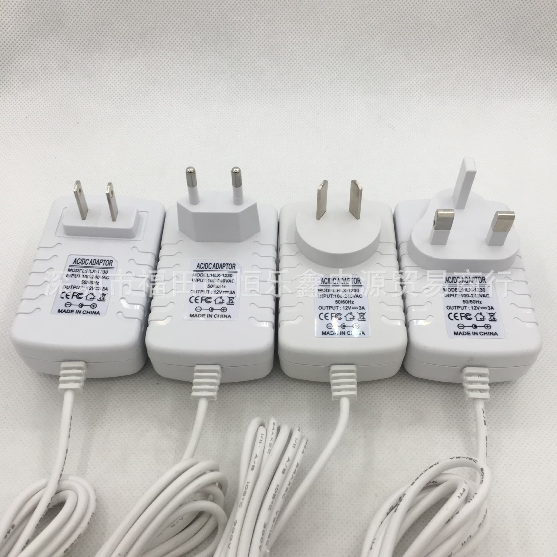 White 12V 3A Power Adapter for Cryo Laser Hair Removal LED Strip Power US/EU/AU/UK Standard