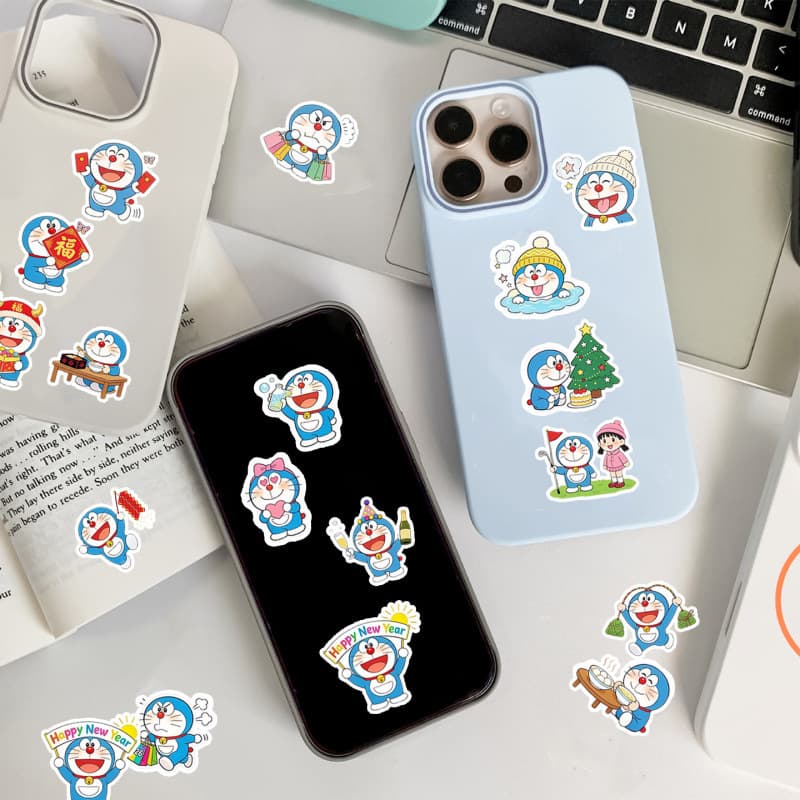 Cute Doraemon Doraemon Cartoon Children's Handbook Guka DIY Creative Luggage Sticker Sticker