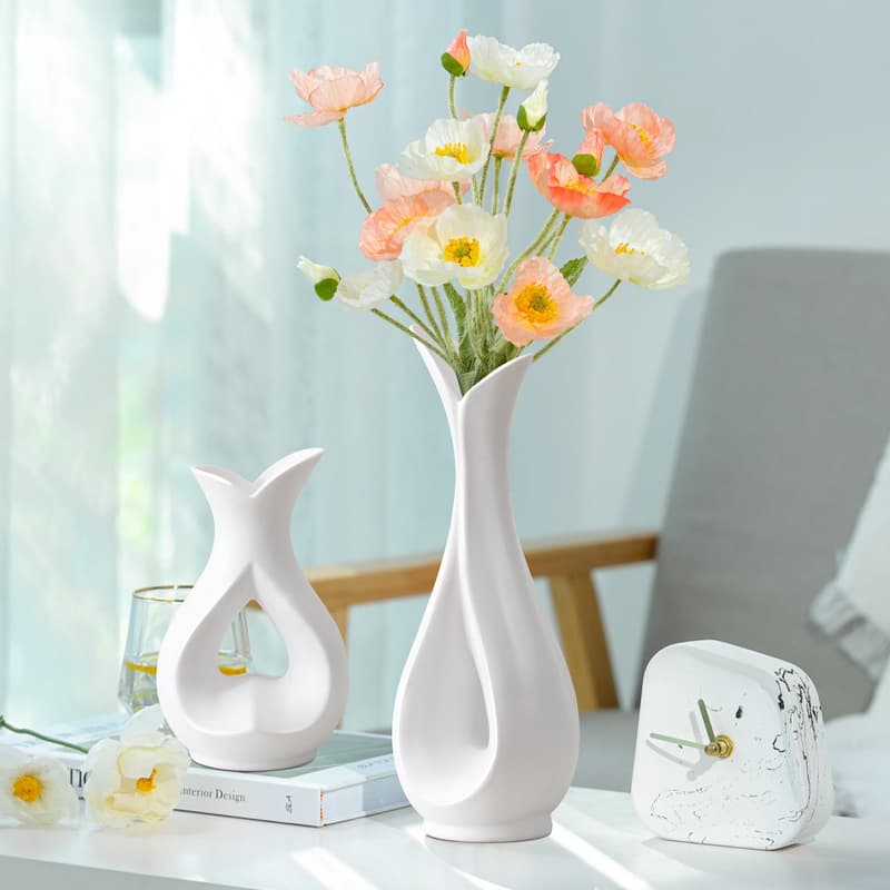 Plastic Unbreakable Vase, Simple Modern Home Living Room Dining Table Dried Flower Arrangement Decor, Modern Minimalist