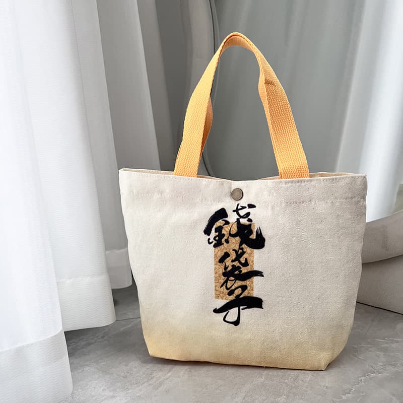 2025 New Canvas Bag Hand-held Literary Small Bag Bucket Bag Popular Travel Portable Bag for Women