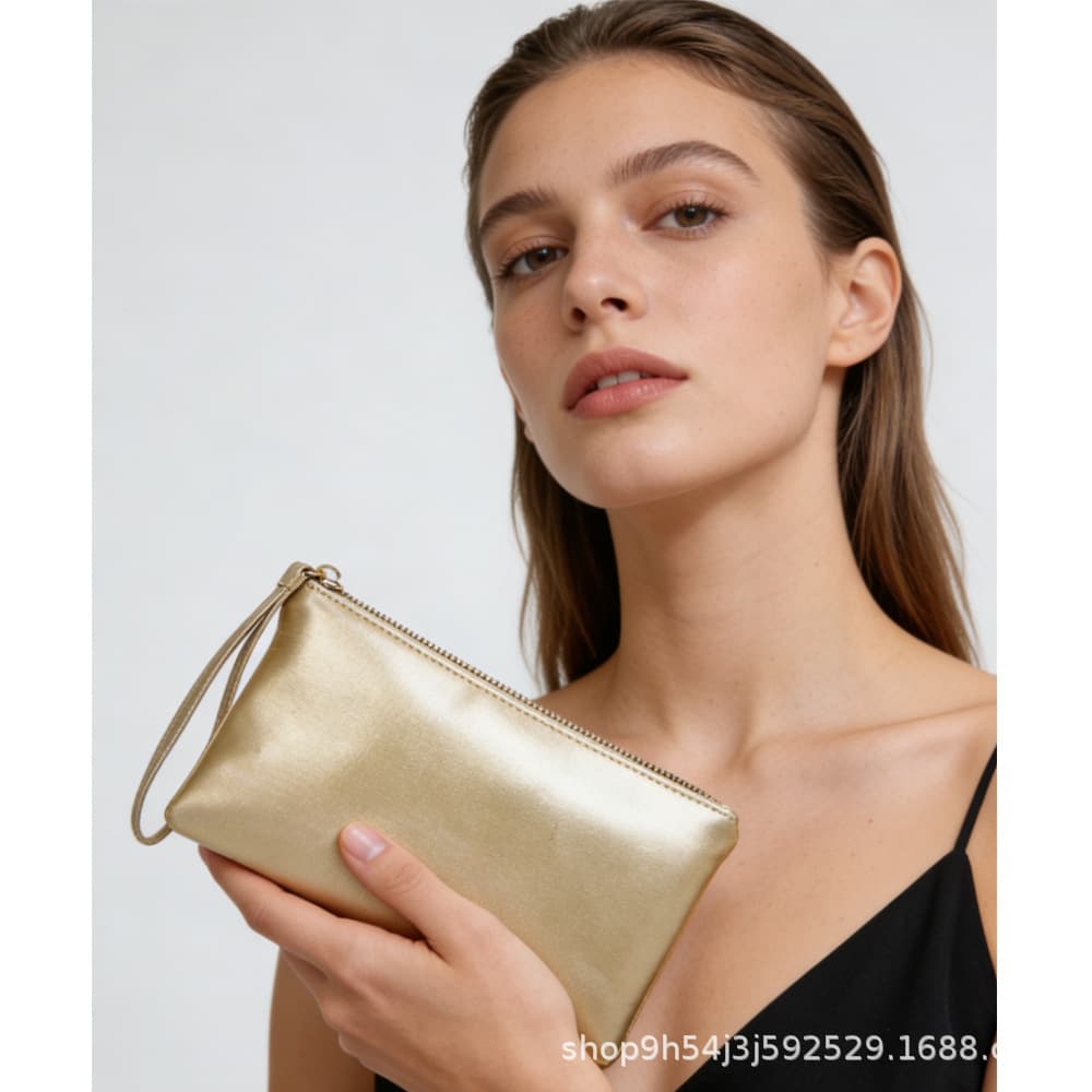 Clutch Bag Small Bag Coin Purse Phone Bag Handbag Gold Crocodile Texture Classic Style Large Capacity Coin Purse