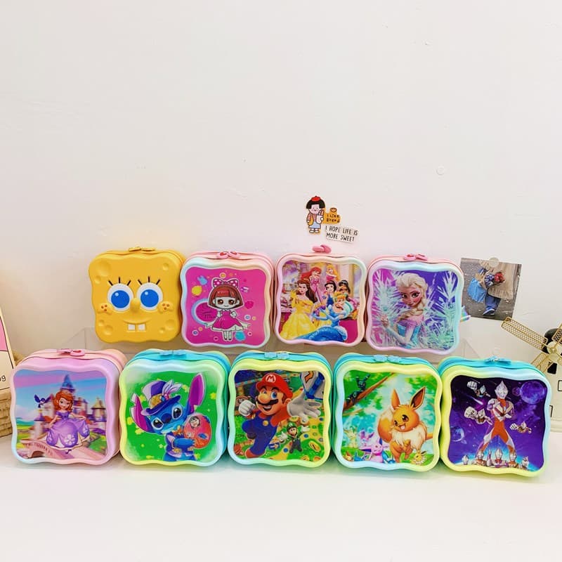 Creative Kindergarten Bag Single Shoulder Crossbody Cute Children's Small Backpack Fun Cartoon SpongeBob Coin Purse