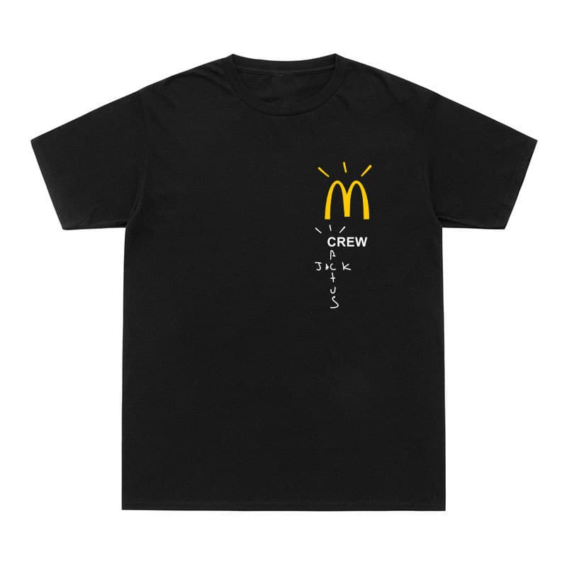 Hip Hop Men T-Shirt Short Sleeve Cactus Jack Print Short Sleeve T-Shirt