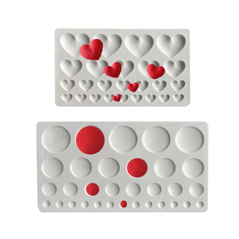 DIY Large and Small Heart-Shaped Silicone Mold Valentine's Day Heart Insert Edge Decoration Epoxy Resin Ornament