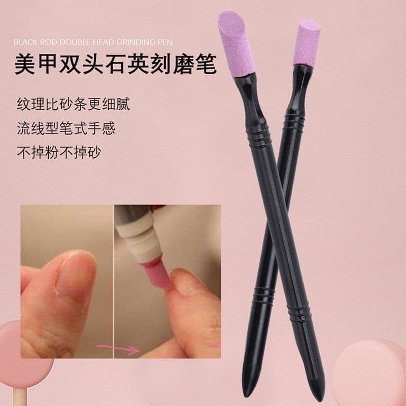Nail Quartz Grinding Stick for Dead Skin Removal, Nail Exfoliation, and Cuticle Pusher Tool