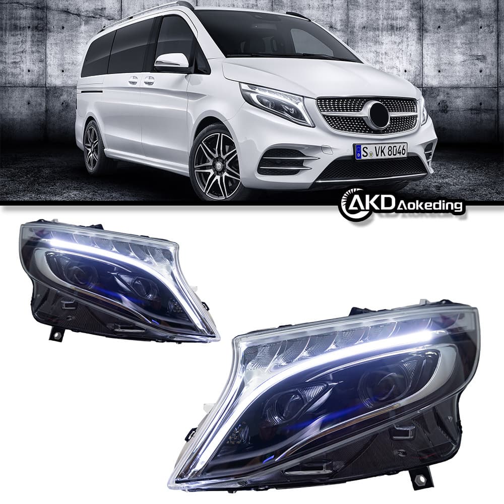 For 13-19 Mercedes-Benz Vito W447 Front Headlight LED Lens Headlight Assembly DRL Dynamic Car Accessories