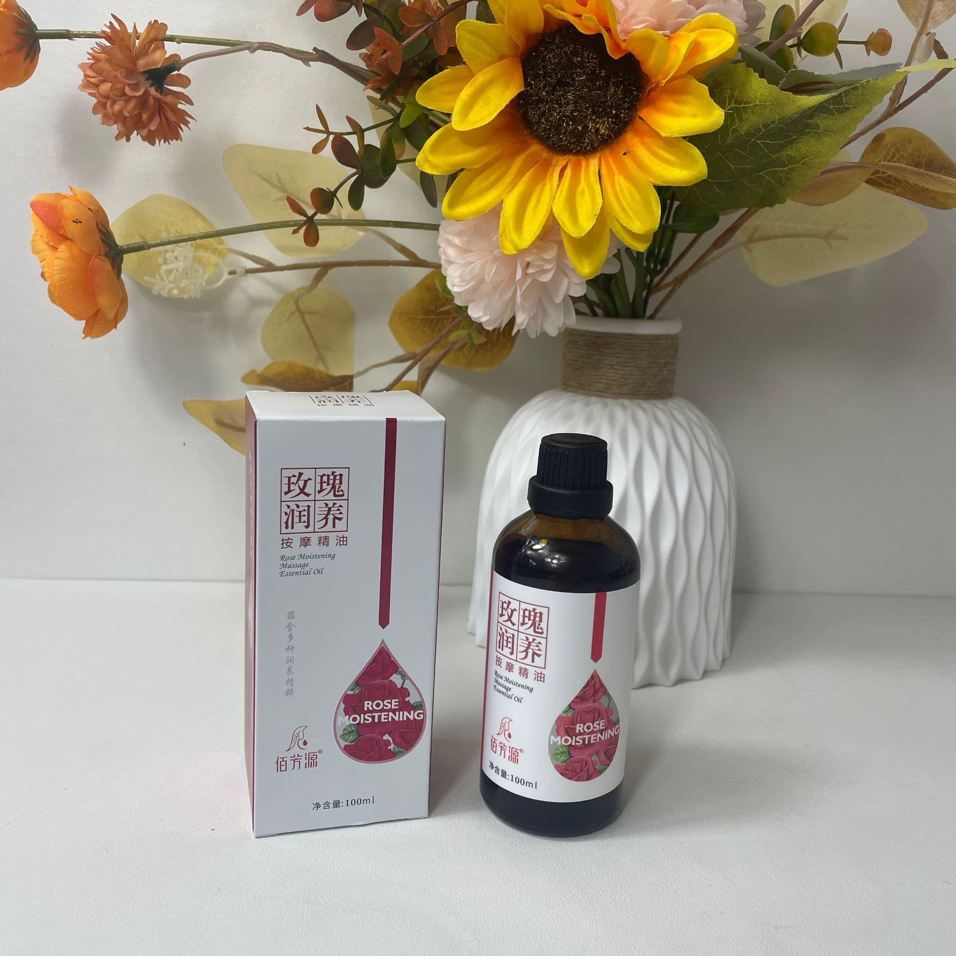 100ml Rose Essential Oil for Full Body Massage, Skin Tightening, Fatigue Relief, Scraping Rose Essential Oil