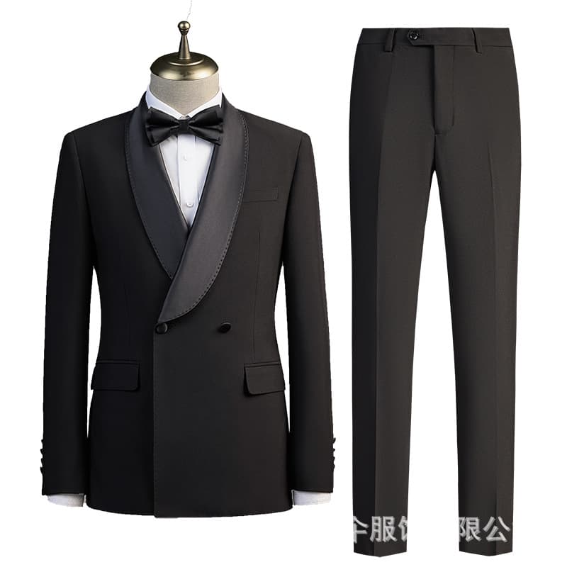 Boutique groom suit, wedding groomsmen suit, tuxedo dress, men's high-end new banquet suit, two-piece suit