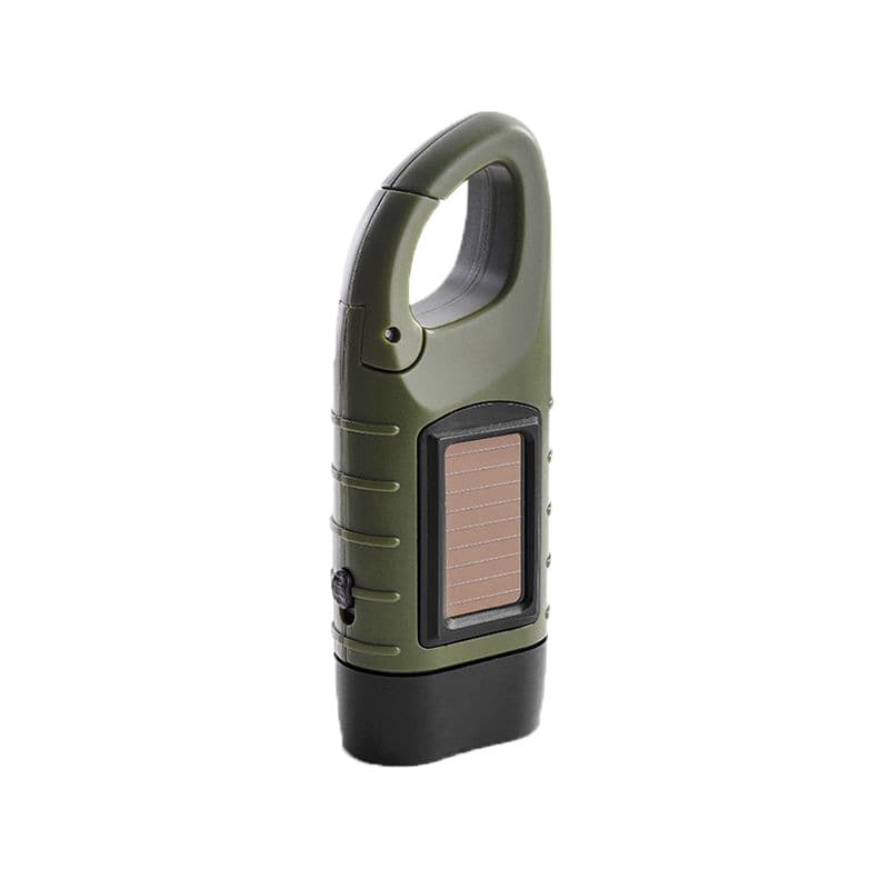 Solar Hand-Crank Flashlight Multi-Function Camping Power Emergency LED Light Outdoor Lighting Generator Flashlight