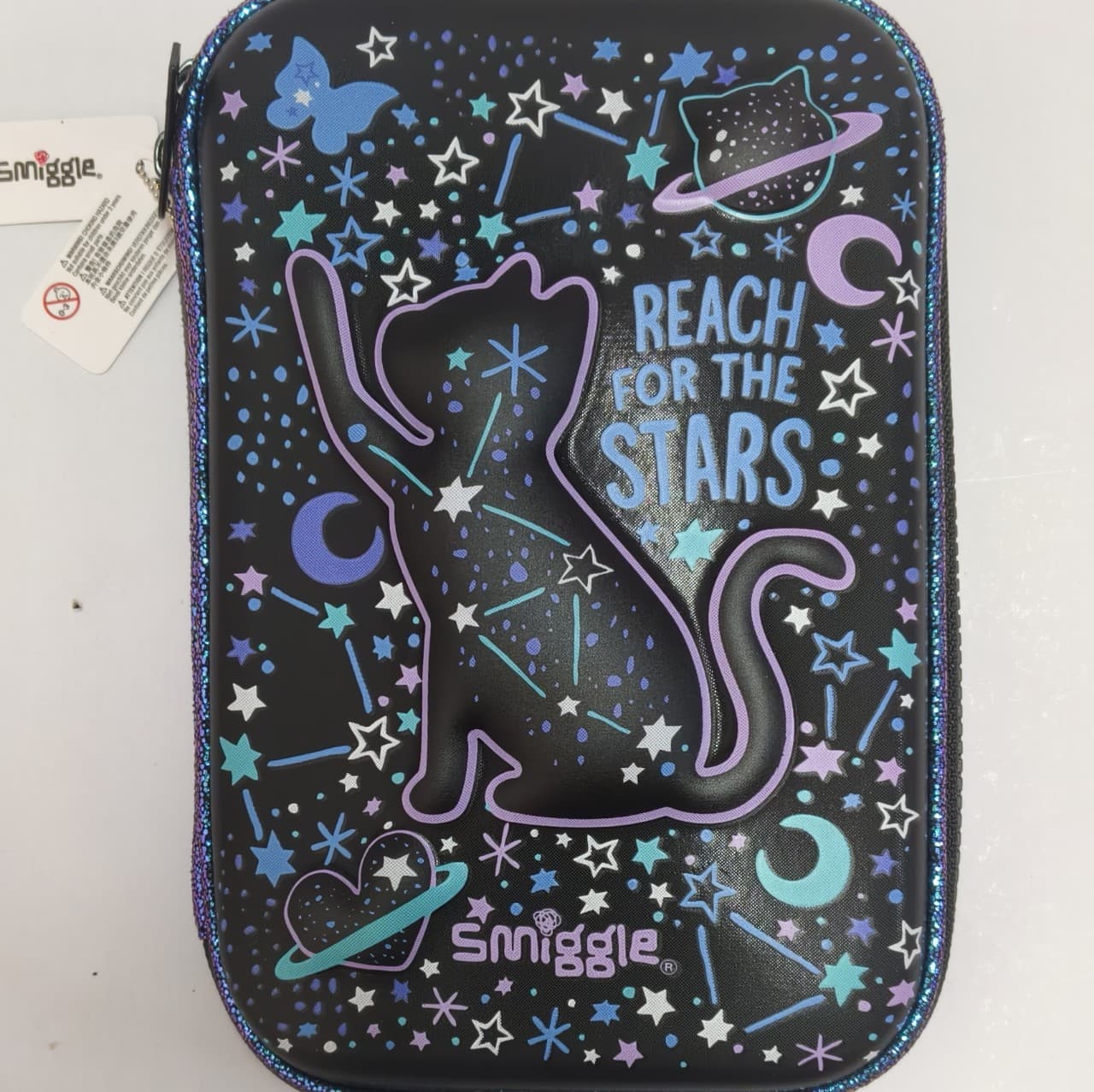 Australian smiggle stationery student hard shell EVA ultra-light portable stationery box large capacity creative pencil box