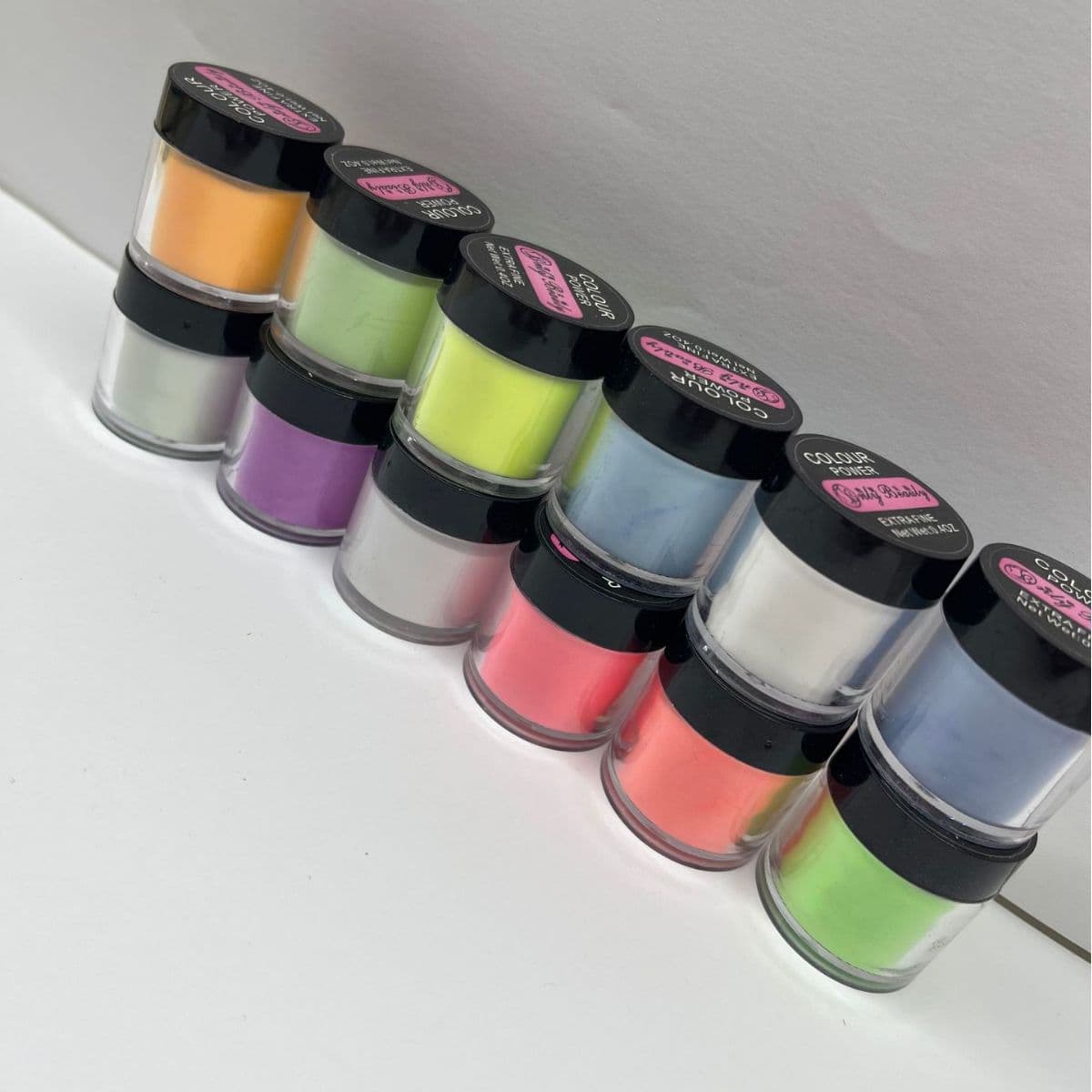 Hot Selling Nail Art Supplies Crystal Nail Acrylic Powder Colored Carving Powder Colored Dipping Powder 12-Color Set 10g Bottle