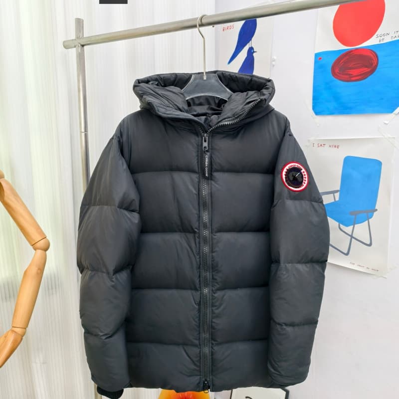 2026 high version Canada Goose white duck down 2282 Lawrence hooded down jacket men's mid-length