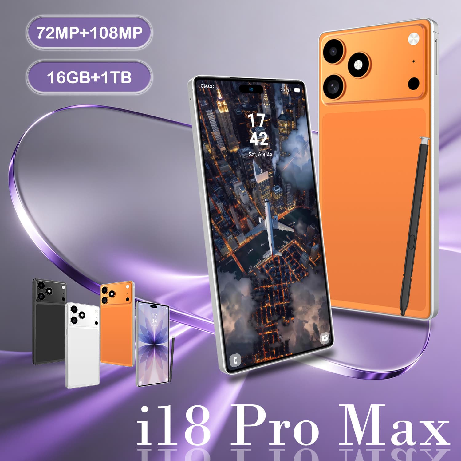 TK Exclusive Cross-Border i18 Pro Max Smartphone Android 7.3-Inch Large Screen Smartphone Original Factory