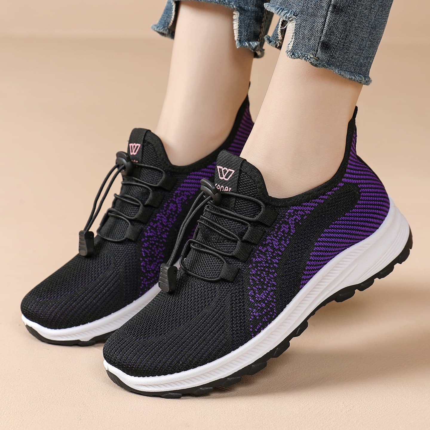 2026 Spring New Style Women's Sports Shoes, Soft and Comfortable Loafers, Temu Dropshipping, Fashionable and Casual Old Beijing Cloth Shoes for Women