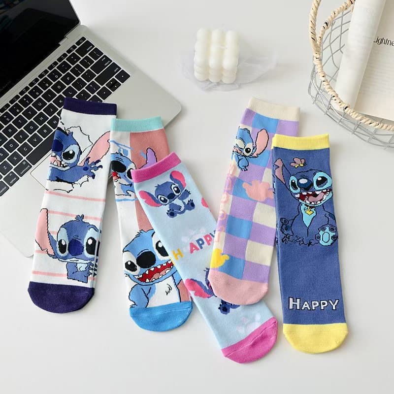 Cartoon Socks for Women, Combed Cotton Cute Mid-Calf Socks, Anime Cartoon Trendy Socks for Men and Women, Casual Socks Cross-Border Wholesale