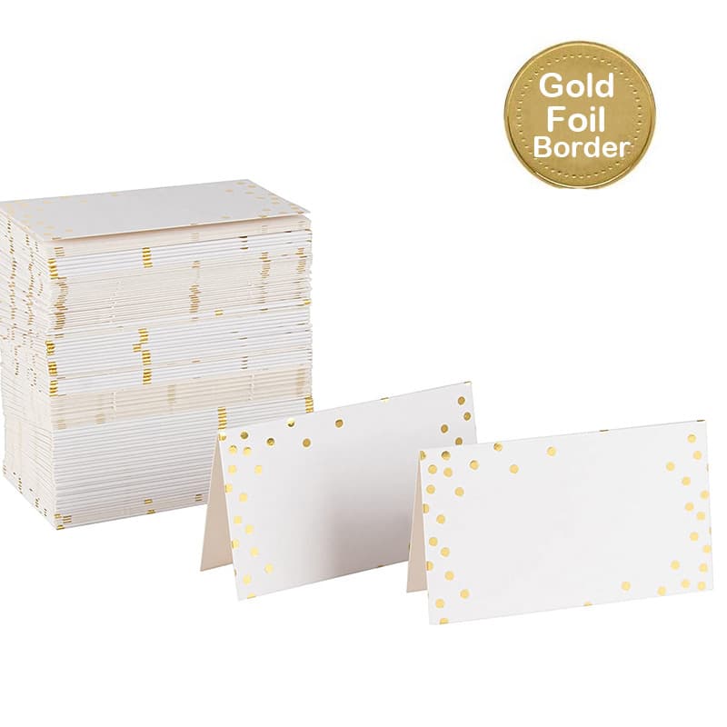 Hot selling Amazon AliExpress polka dot hot stamping silver table card wedding name tent card seat seat card spot