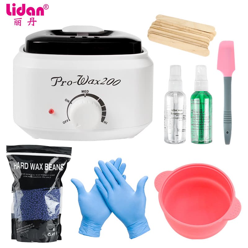 Wax Waxing Kit (8-piece set, paperless wax beans, silicone bowl, waxing sticks)
