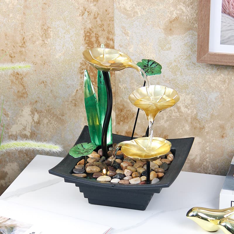 Modern Minimalist Iron Art Home Decorations Wealth Attracting Waterfall Ornaments for Office Living Room Entrance Front Desk