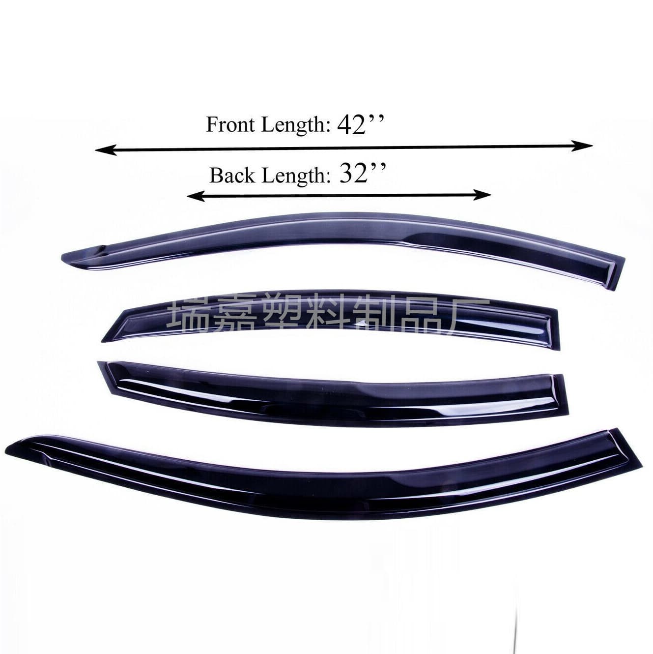 Use for Hyundai Accent 2012-17 Car Window Rain Visors Sun Rain Guards