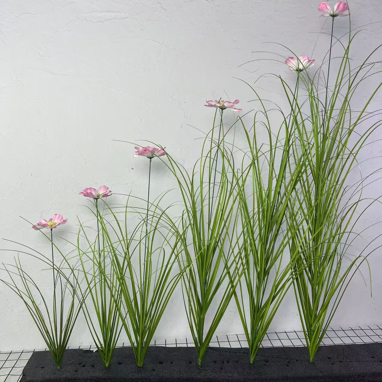 Cross-border Simulation Sanger Flower Indoor Landscape Fake Grass Row Plug Flower Decoration Simulation Reed Grass Onion Grass Fake Green Plant