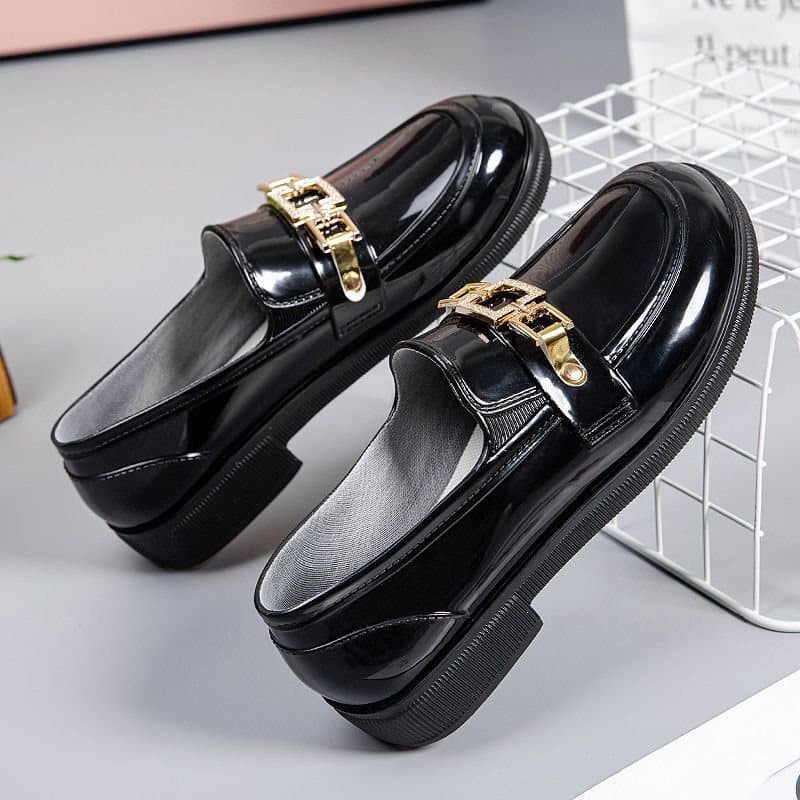 New Fashion Rain Boots for Women, Adult Non-Slip Water Boots, Kitchen Waterproof Work Rubber Shoes, Stylish Outdoor Rain Boots for Women