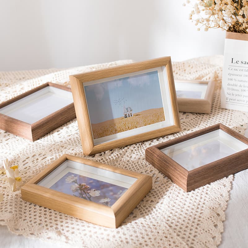 Hollow Picture Frame Custom Specimen Frame 3D Display Stand 6x7 Inch 8 Inch Wooden Decorative Frame Ornament Wholesale
