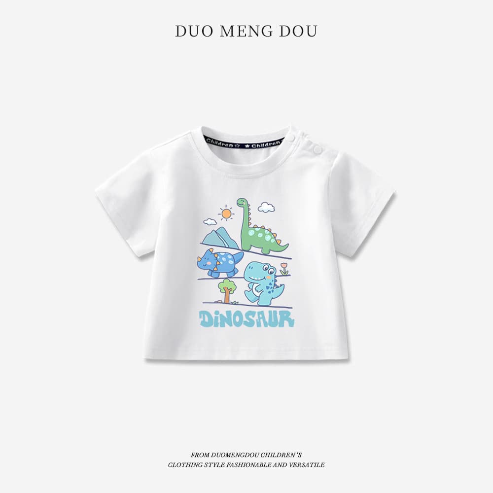 Boys T-Shirt Summer Short Sleeve Baby Clothes Children's Half-Sleeve Top Infant Cotton New Arrival