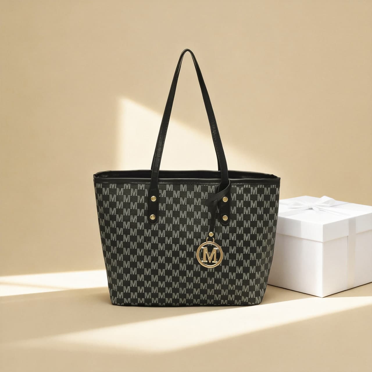 Large-capacity commuter tote bag for women 2026 new fashion printed large bag cross-border portable women's shoulder bag