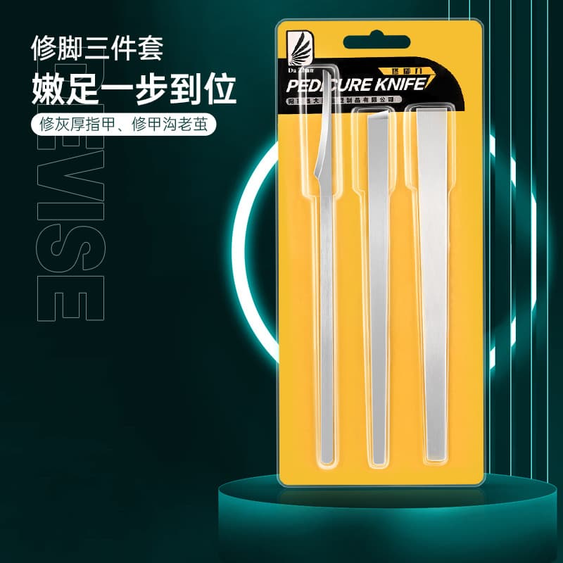 Customized Professional Pedicure Knife Set, Gray Dead Skin Removal, Nail and Pedicure Tools, Callus Removal, Pedicure Knife, Yangzhou Three Knives
