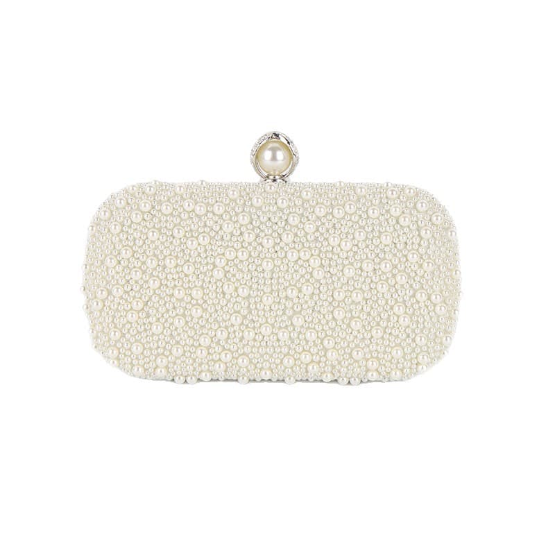 Summer New Fashion Pearl Evening Bag Premium Pearl Lock with Chain Crossbody Handbag Direct Sales