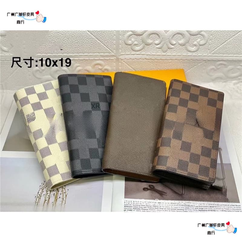Factory Price Unisex Long Wallet Classic Plaid Print Bifold Money Clip PU Leather Suit Pocket Wallet in Stock