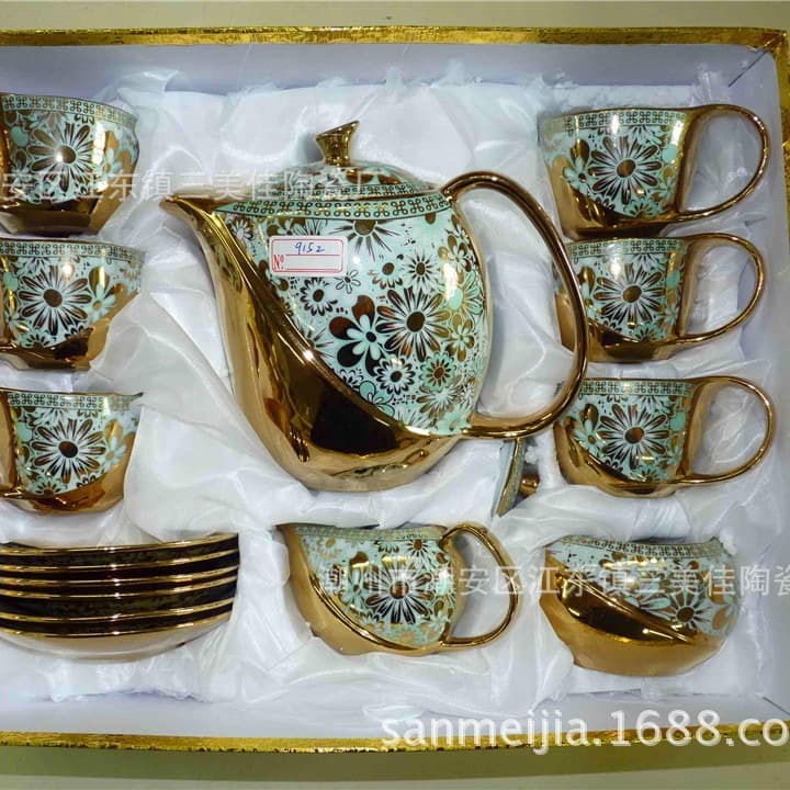 Ceramic Coffee Cup and Saucer Plating Coffee Set British Style Afternoon Tea Set European Style Tea Set Coffee Cup Set