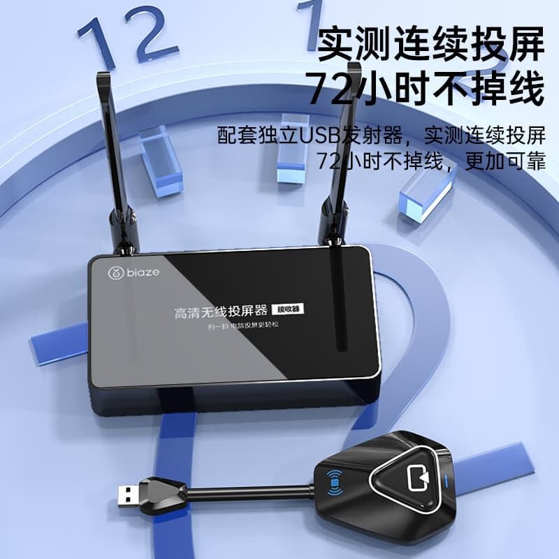 Bi Ya Zi enterprise wireless screen mirroring USB computer HDMI high-definition transmission TV display conference set R58