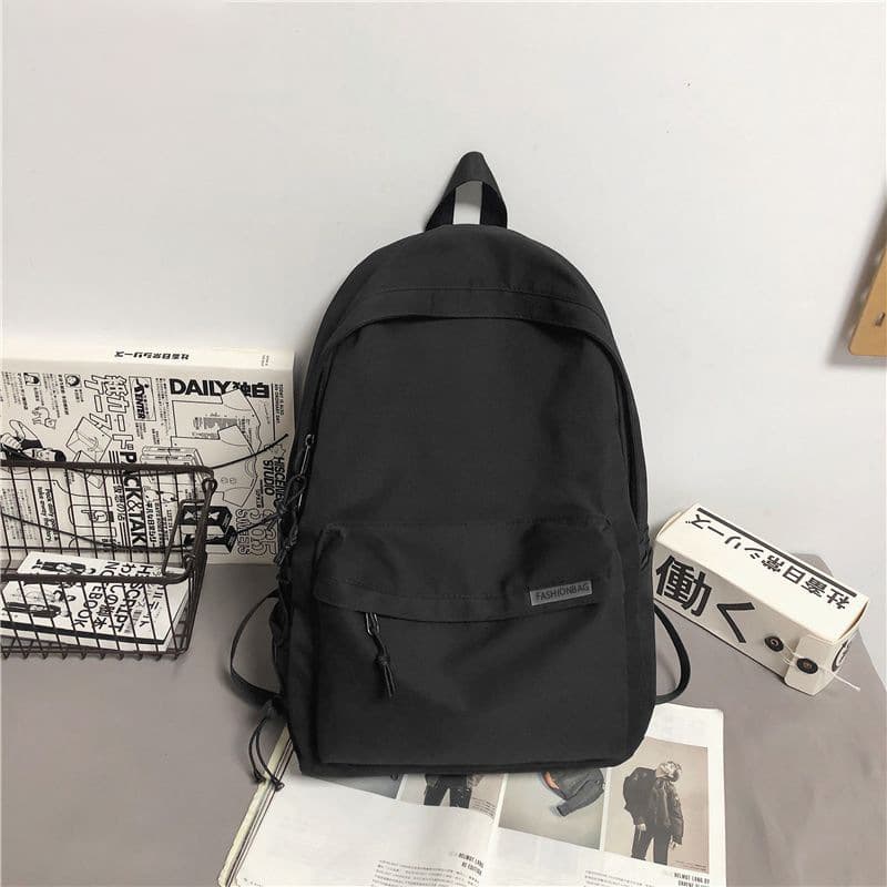 Men's Minimalist Large-Capacity Laptop Backpack, Casual Japanese Style for Middle School, High School, and College Students