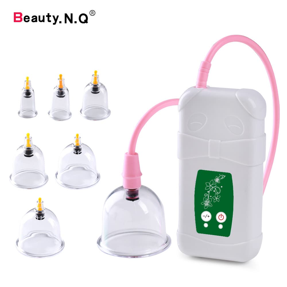 12-Cup Electric Cupping Set, Vacuum Negative Pressure Suction Cupping Instrument, Unisex Therapy Device with Electric Pump