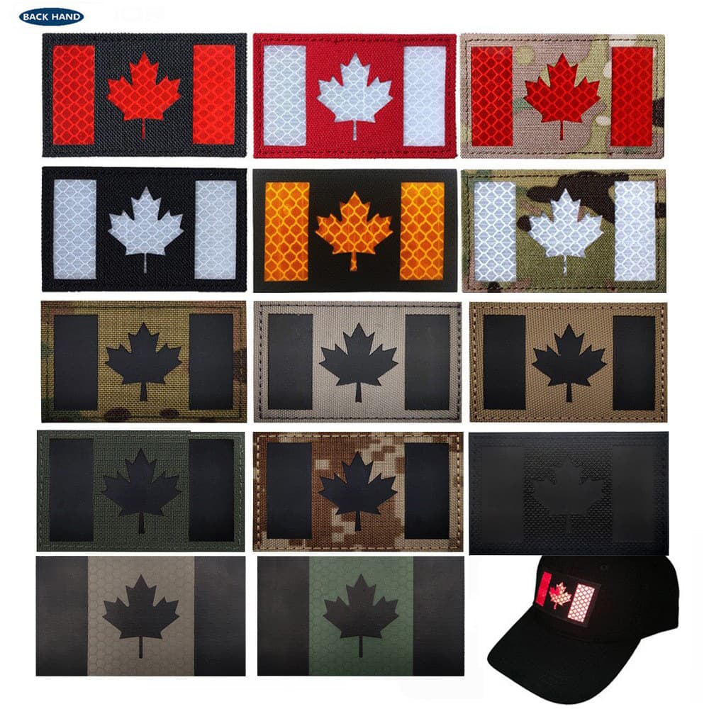 Cross-border spot IR reflective fabric Canadian Velcro stamp IR stamp armband reflective stamp backpack stamp