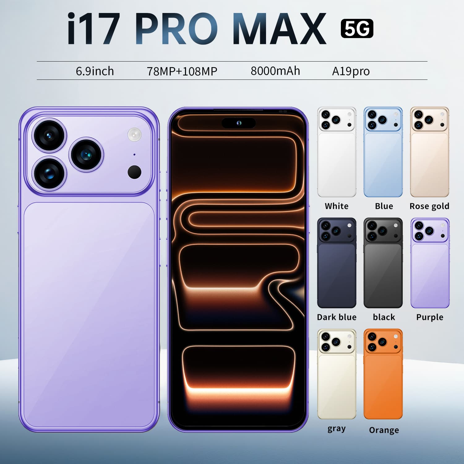 i17promax Cross-Border HD Screen Dynamic Island 7.3-Inch Android Smartphone 2+16 Global Version In Stock