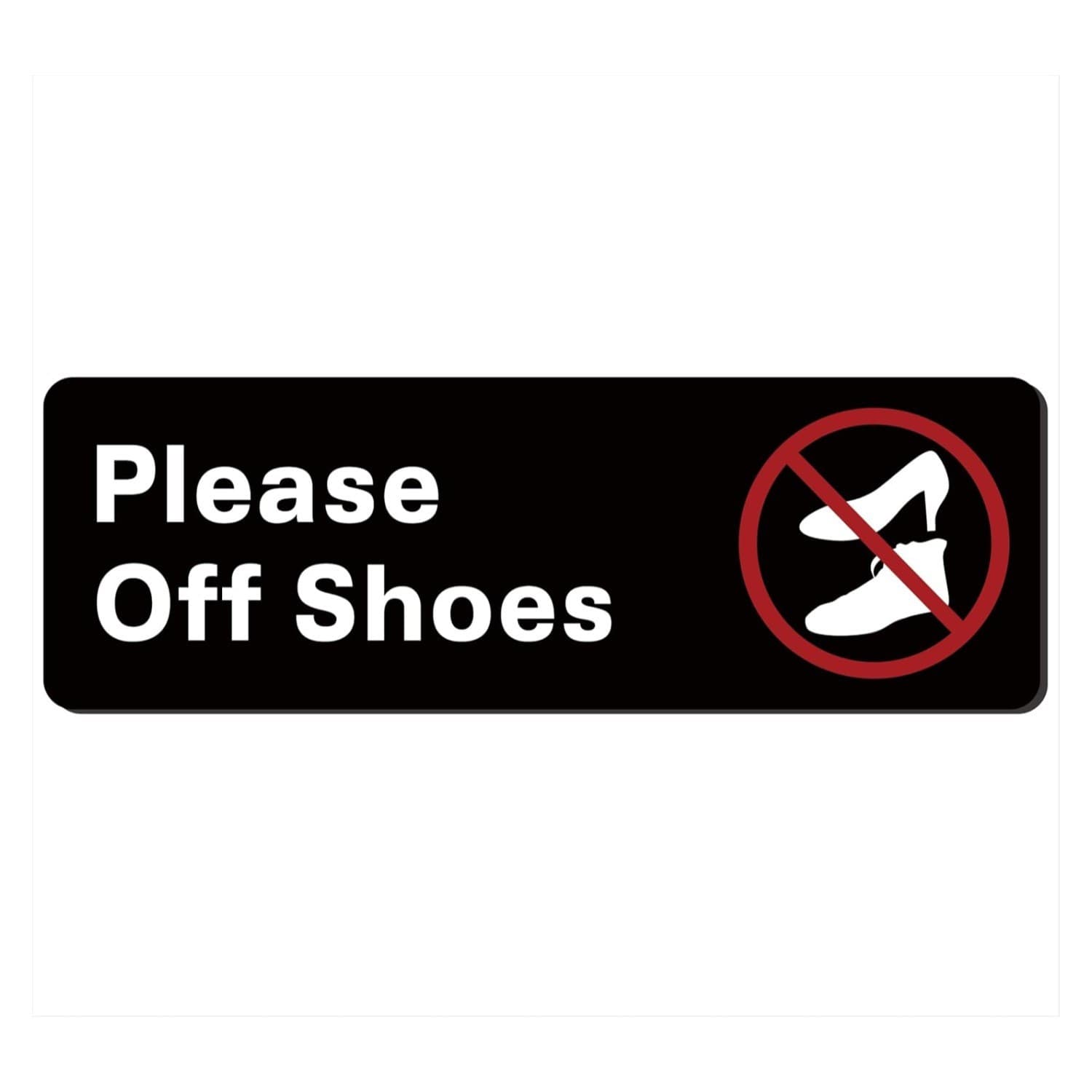 Cross-border hot selling black acrylic please take off shoes sign super self-adhesive please change shoes reminder sign family sign
