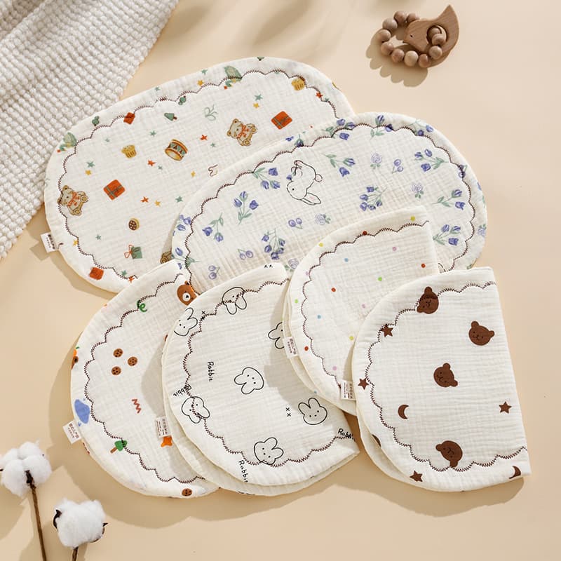 Baby Cloud Pillow Newborn Breathable Sweat-Absorbent Baby Pillow Anti-Spitting Pillow Wholesale Cotton Gauze Small Pillow Cover