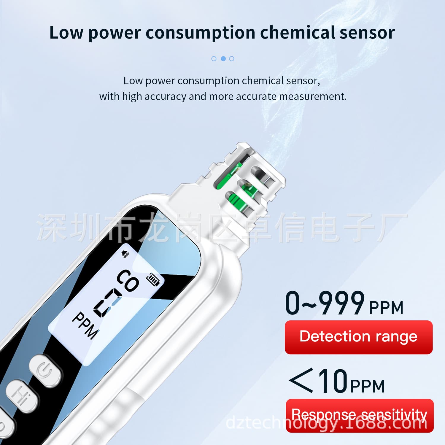 Handheld Carbon Monoxide Detector for Outdoor Camping, Home Use, and Natural Gas Over-limit Alarm - Cross-border