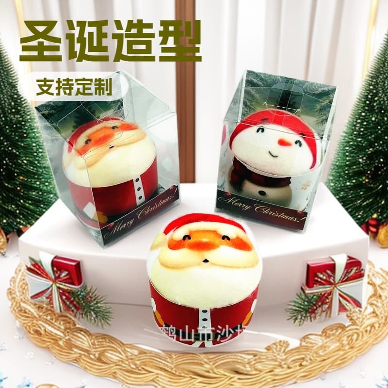 Christmas Creative Small Gift, Santa Claus/Snowman-shaped Towel, Digital Print 3D Handout Gift, Custom Logo Available