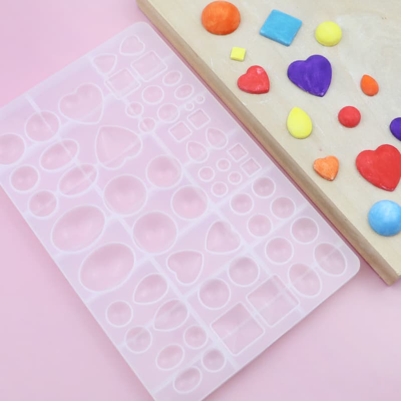 Intriguing Spot Peach Heart Square Oval Moonlight Gem Series Handmade Crystal Gel Drop Mold DIY Baking