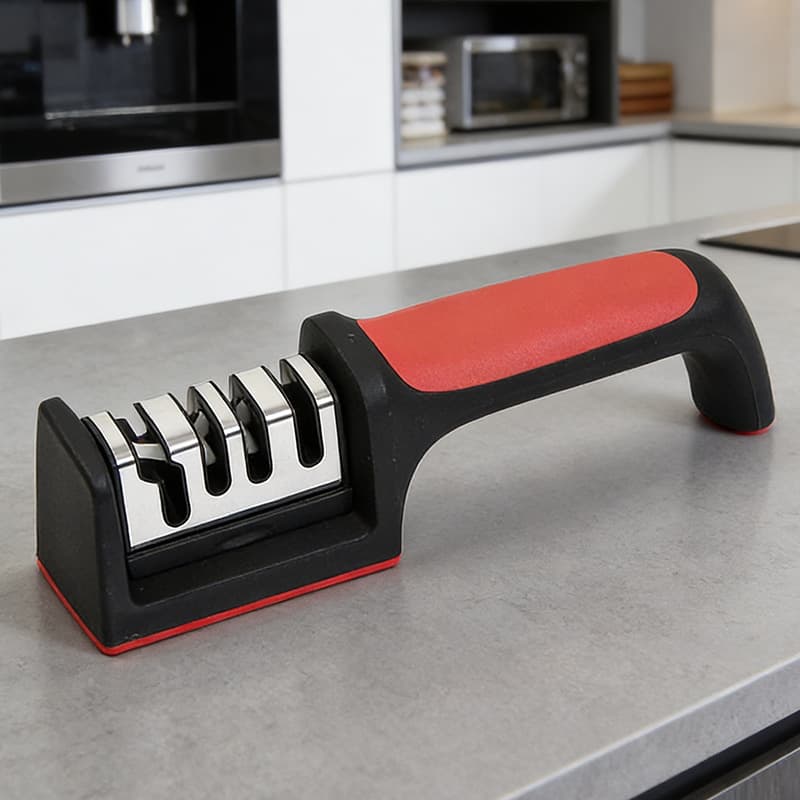 Household Manual Quick Knife Sharpener Three-Stage Fixed-Angle Whetstone Kitchen Gadget Home Knife Sharpener