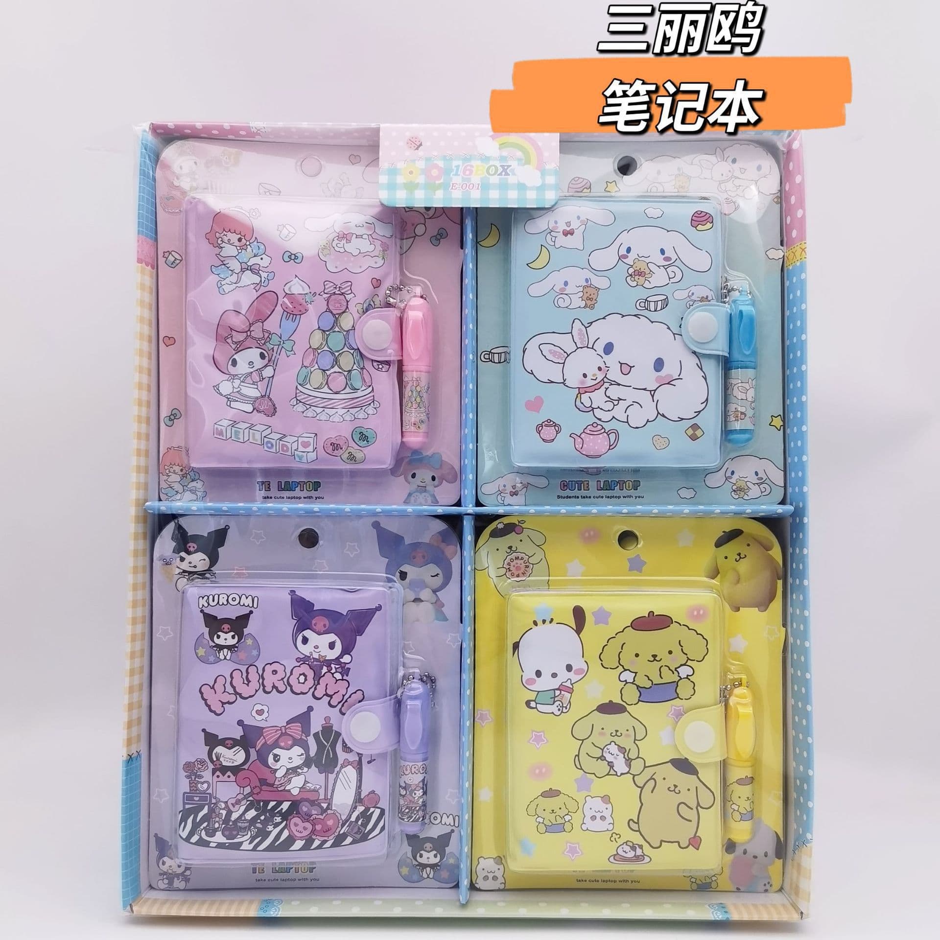 ✅ Kindergarten Prize Gift Cartoon Sanrio Stitch Mini Notebook with Pen