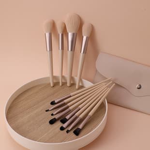 Makeup Brush Set Morandi 12-Piece Cangzhou Soft Hair Eyeshadow Brush Full Set Powder Brush Blush Concealer Brush Foundation Brush