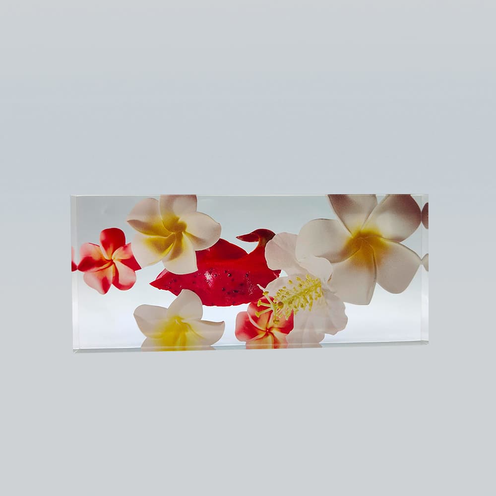 High-Transparency Resin UV Printing Cube Crystal Glue Cube Transparent Block 3D Printing Photo Printing Long Strip Paperweight