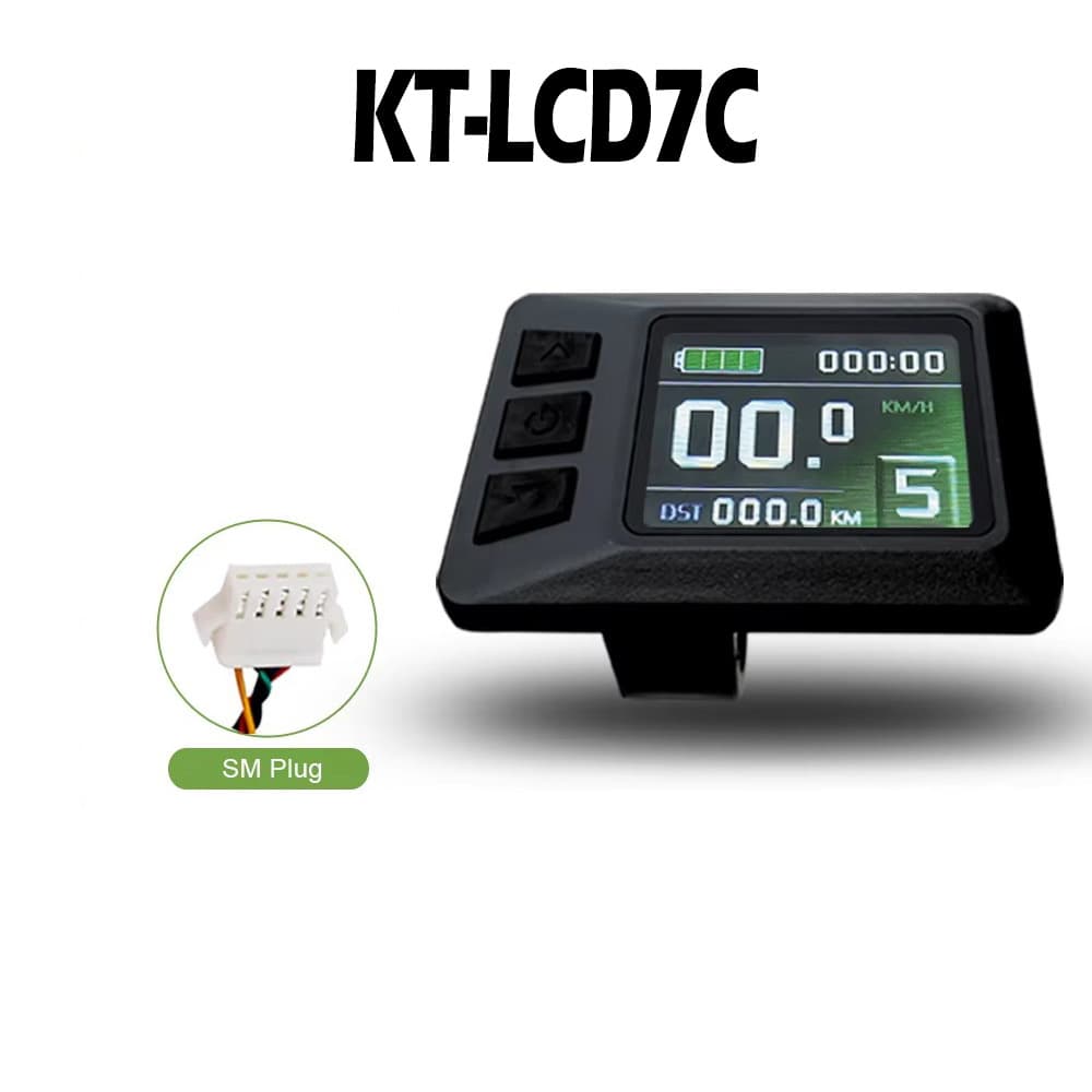 Mountain Bike Bicycle Lithium Power-Assist Modification Accessories Quantum LCD7C Color Screen Meter SM Connector