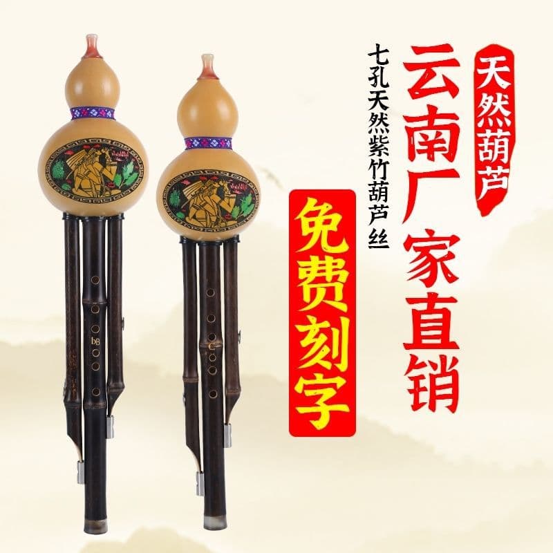 Hulusi Musical Instrument Yunnan Factory Direct Beginner Entry Level Primary School Student D Key C Key Bb Key G Key F Key Adult Child