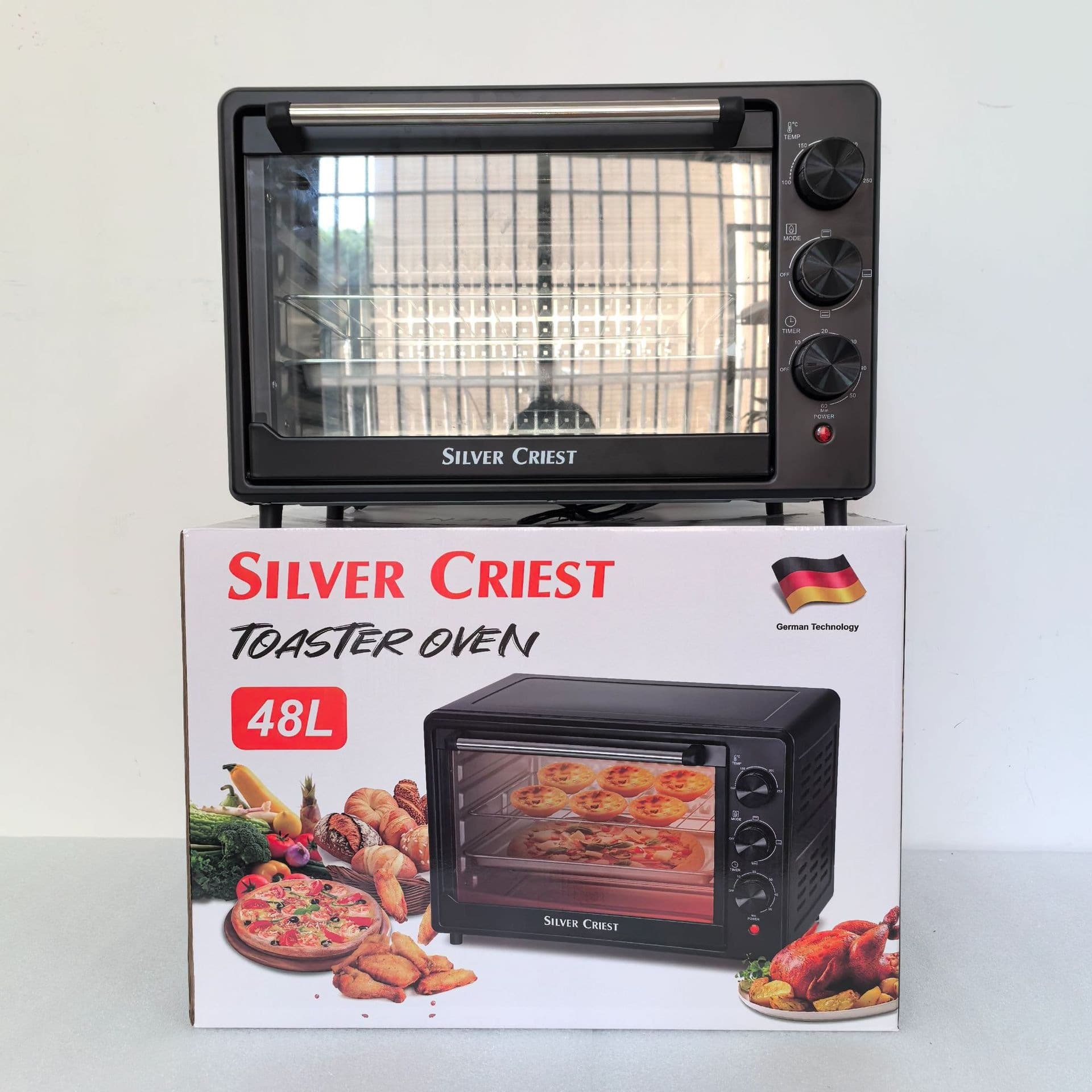 Household 48L electric oven for baking, multifunctional, large capacity, independent temperature control, scheduled up and down heating